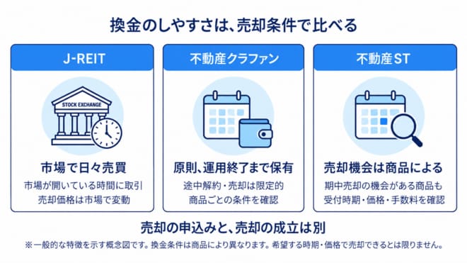 換金のしやすさは、売却条件で比べる