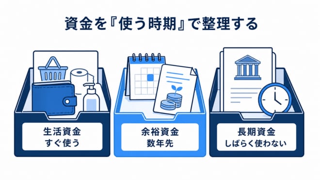 資金を「使う時期」で整理する
